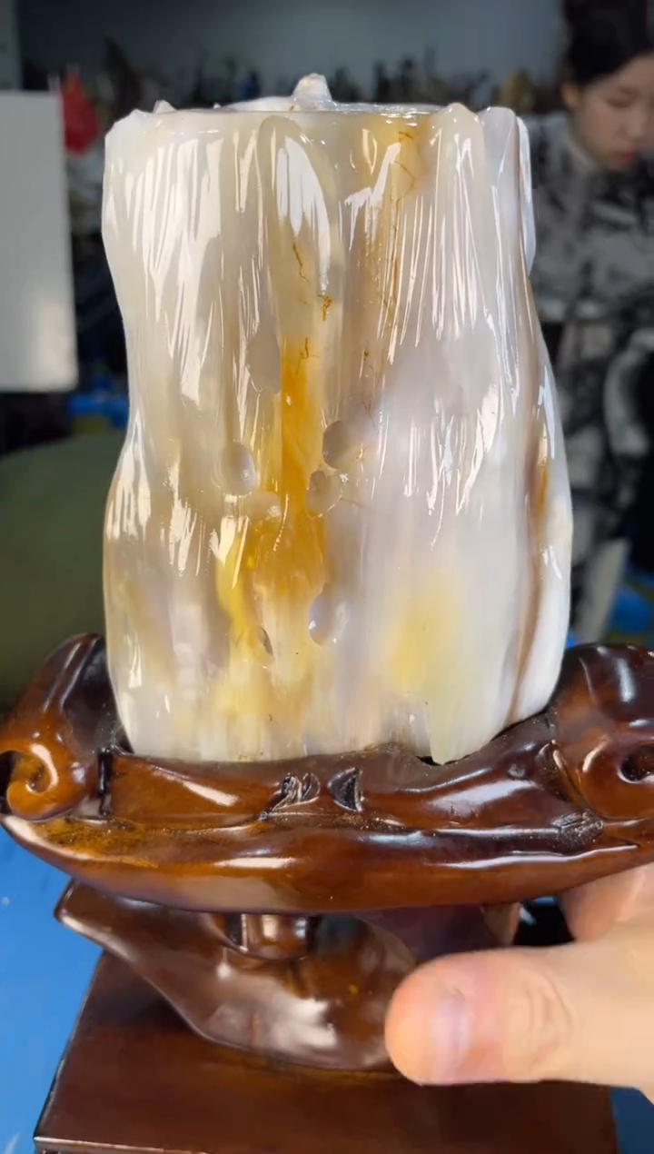 未镶嵌摆件硅化玉33