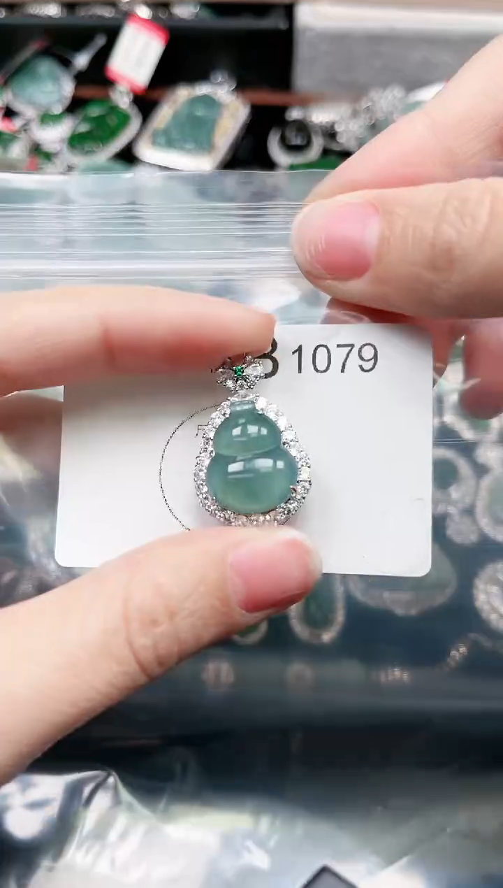 【闪购商品】翡翠颈饰未镶嵌1079赠皮绳