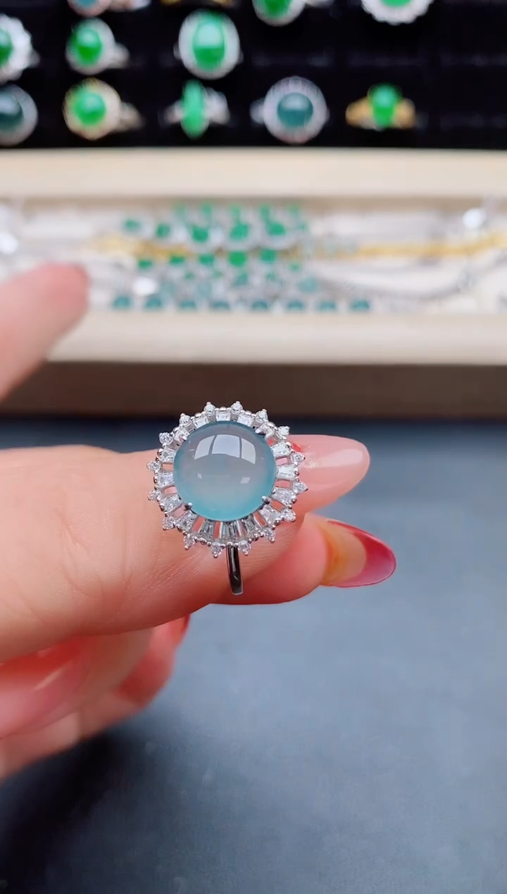 【闪购商品】翡翠戒指银S925镶嵌321321