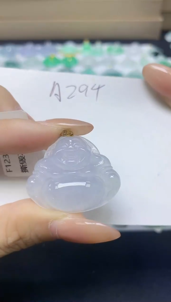 颈饰18K金镶嵌翡翠天然缅甸A货翡翠百元以上9元证书费自理