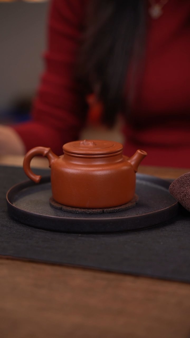 【闪购商品】紫砂茶壶镜境 朱泥  云松堂