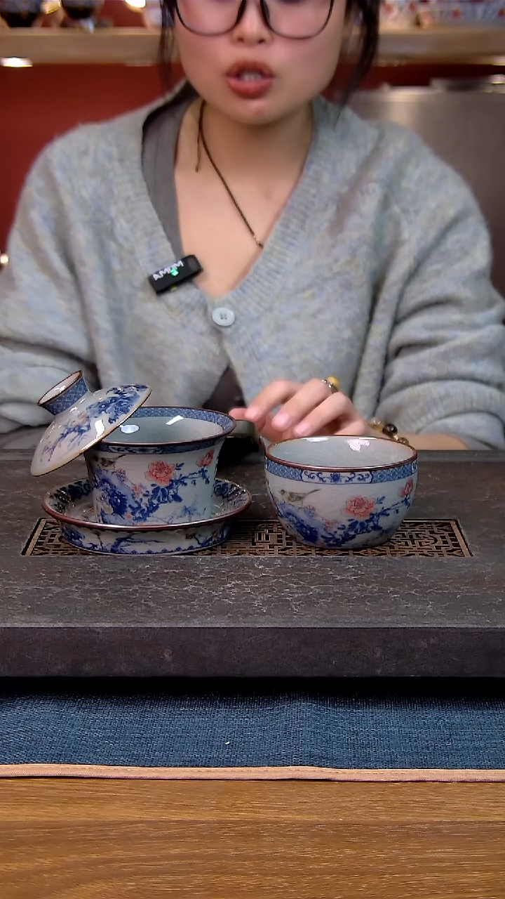 简装家用款2件套 老陶泥开片纹陶瓷茶具