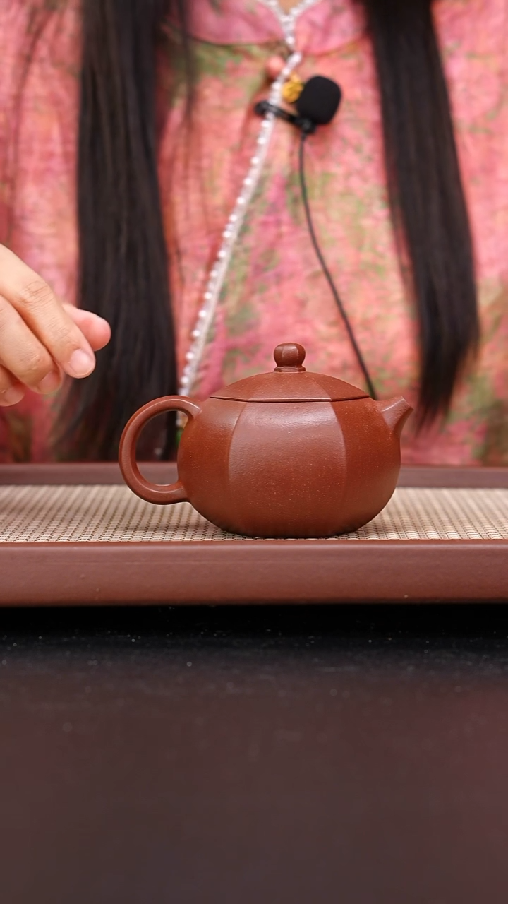 茶壶紫砂红皮龙六方西施240cc何家成