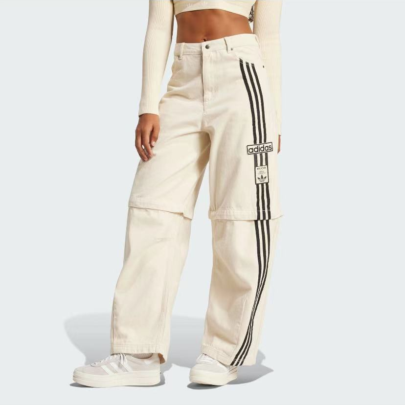 【原力场AC】阿迪达斯三叶草J街头系列可拆卸牛仔运动阔腿裤JD5618