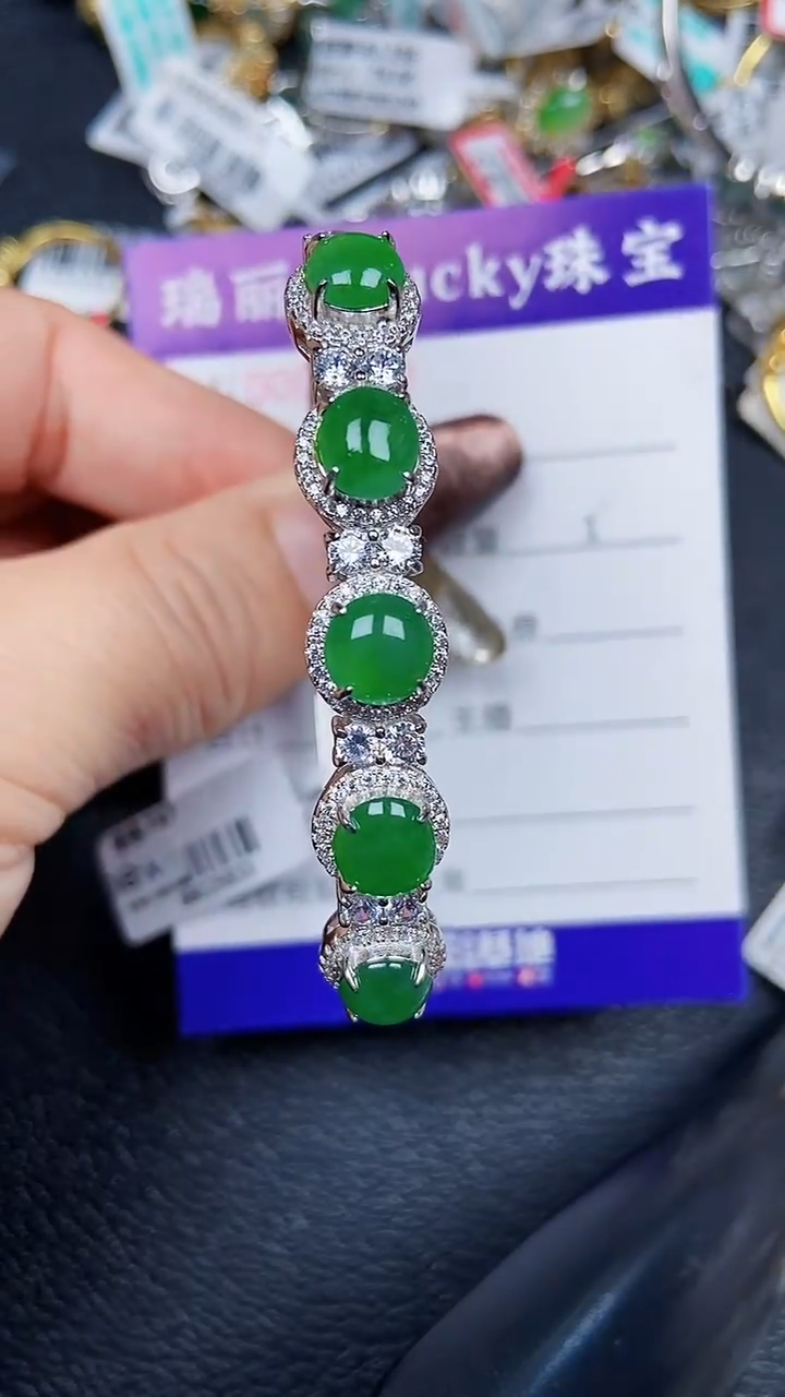 颈饰银S925镶嵌翡翠2310