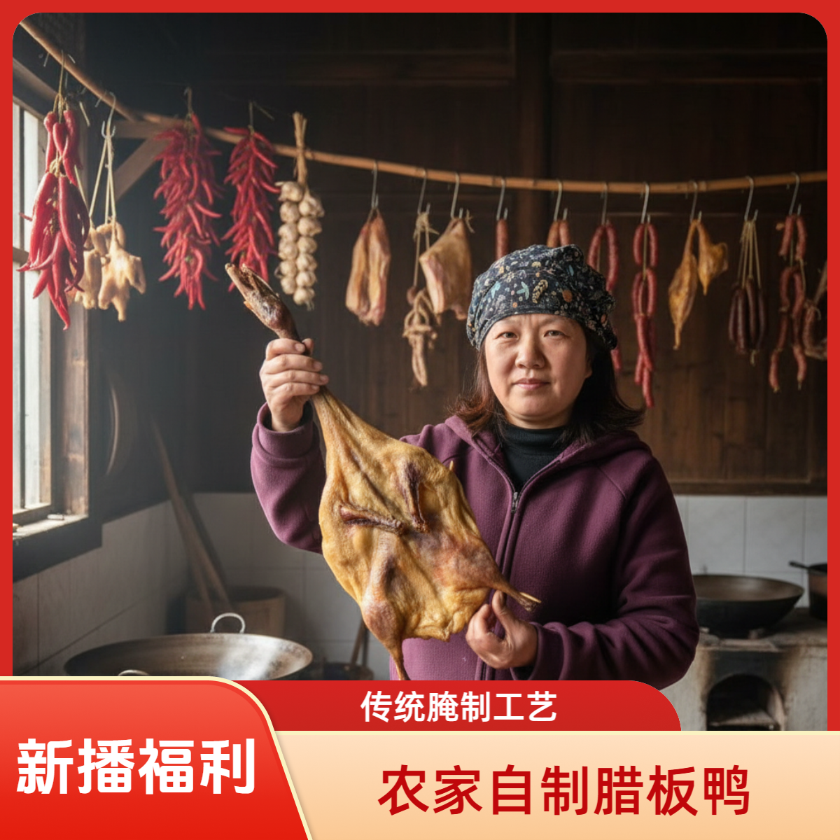 腊板鸭 农家生态散养 古法手工腌制 