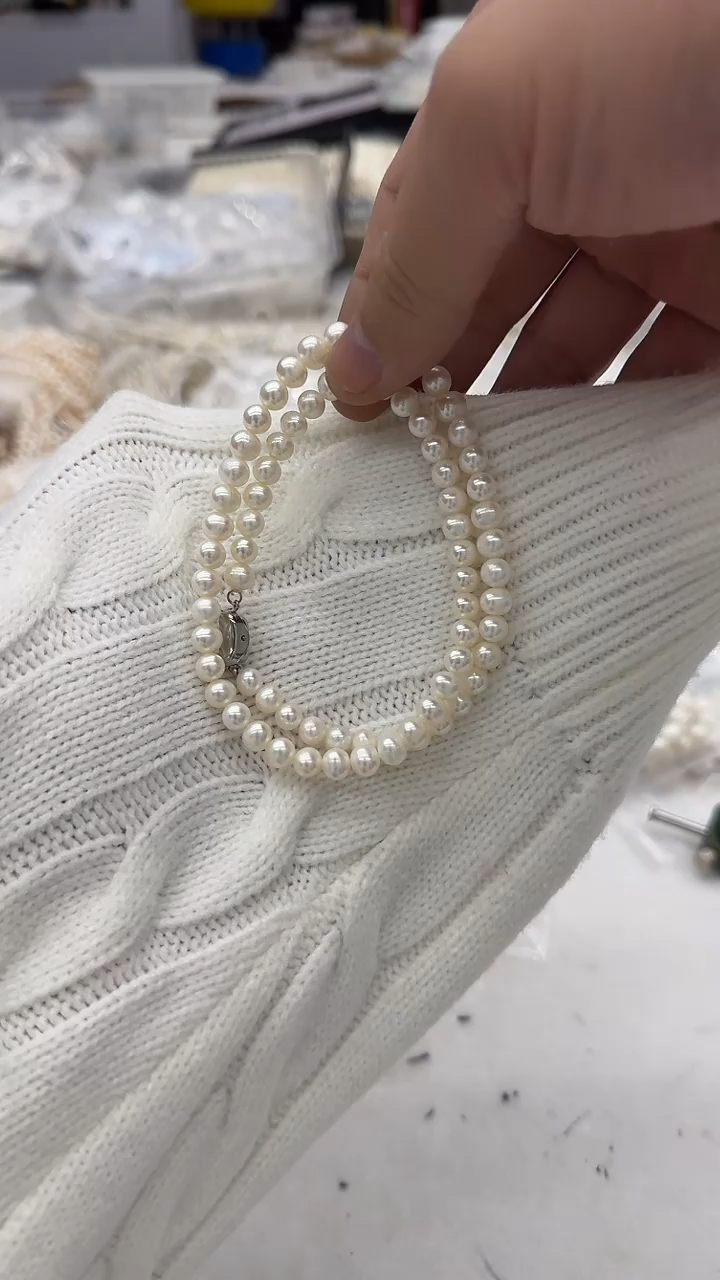 项链未镶嵌淡水珍珠7-8mm 毕业款-冷白