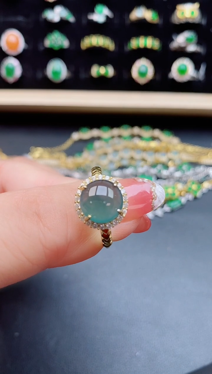 【闪购商品】翡翠戒指银S925镶嵌50800