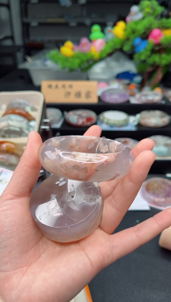 【闪购商品】石英质玉未镶嵌手镯56圈口 （赠品镯心）6790947