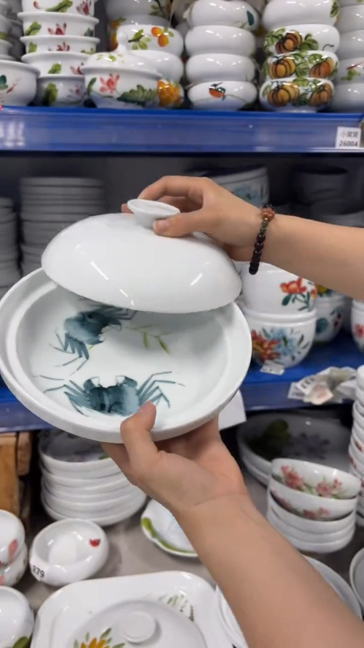 瓷片景德镇陶瓷食品级手绘釉中彩-和合器