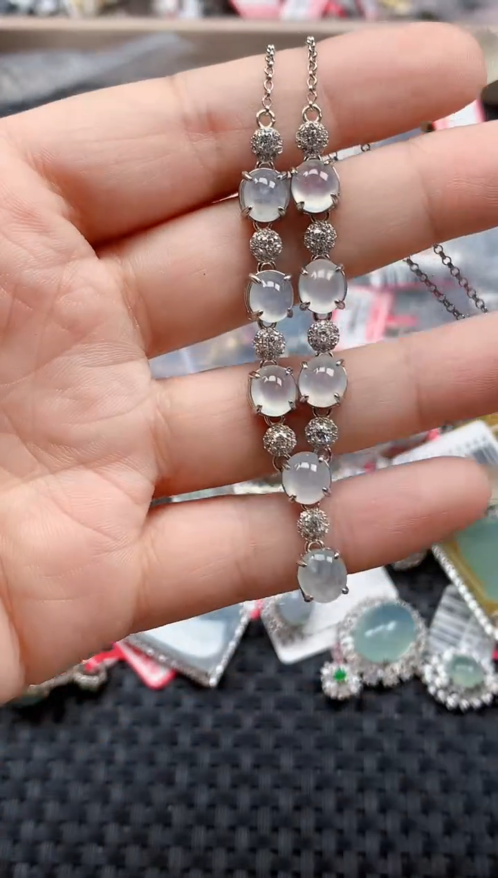 银S925镶嵌戒指翡翠天然A货缅甸翡翠