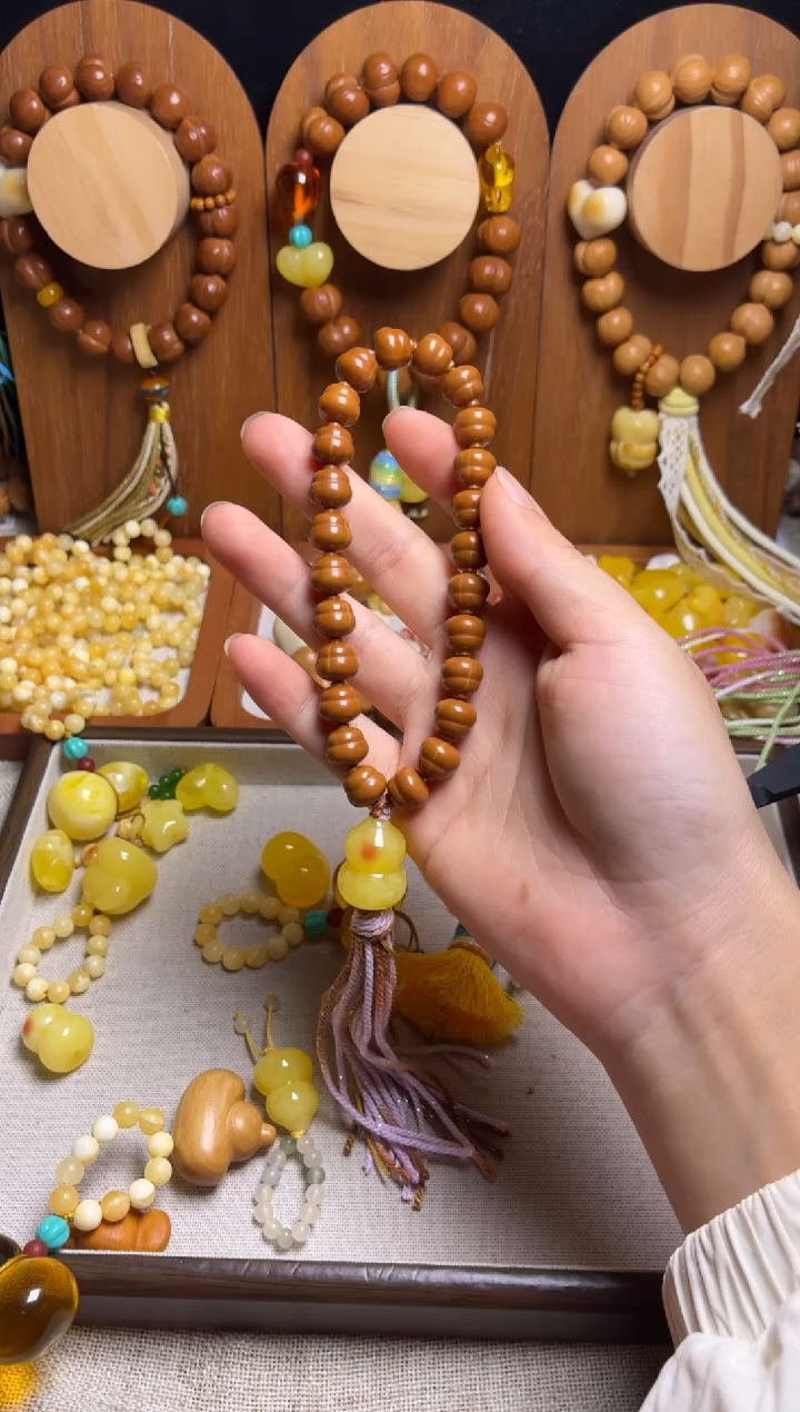 手串猴头核桃全品福禄俏色葫芦三通紫咖流苏手持