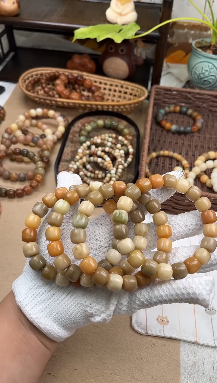 手串菩提根/象牙果a520 卡13 干磨莫高窟