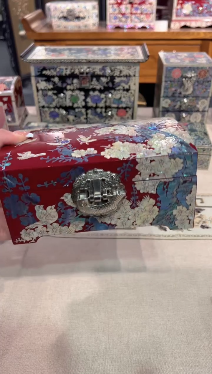 【闪购商品】鱼锁绒布底弘贝雅螺钿漆器文化馆  