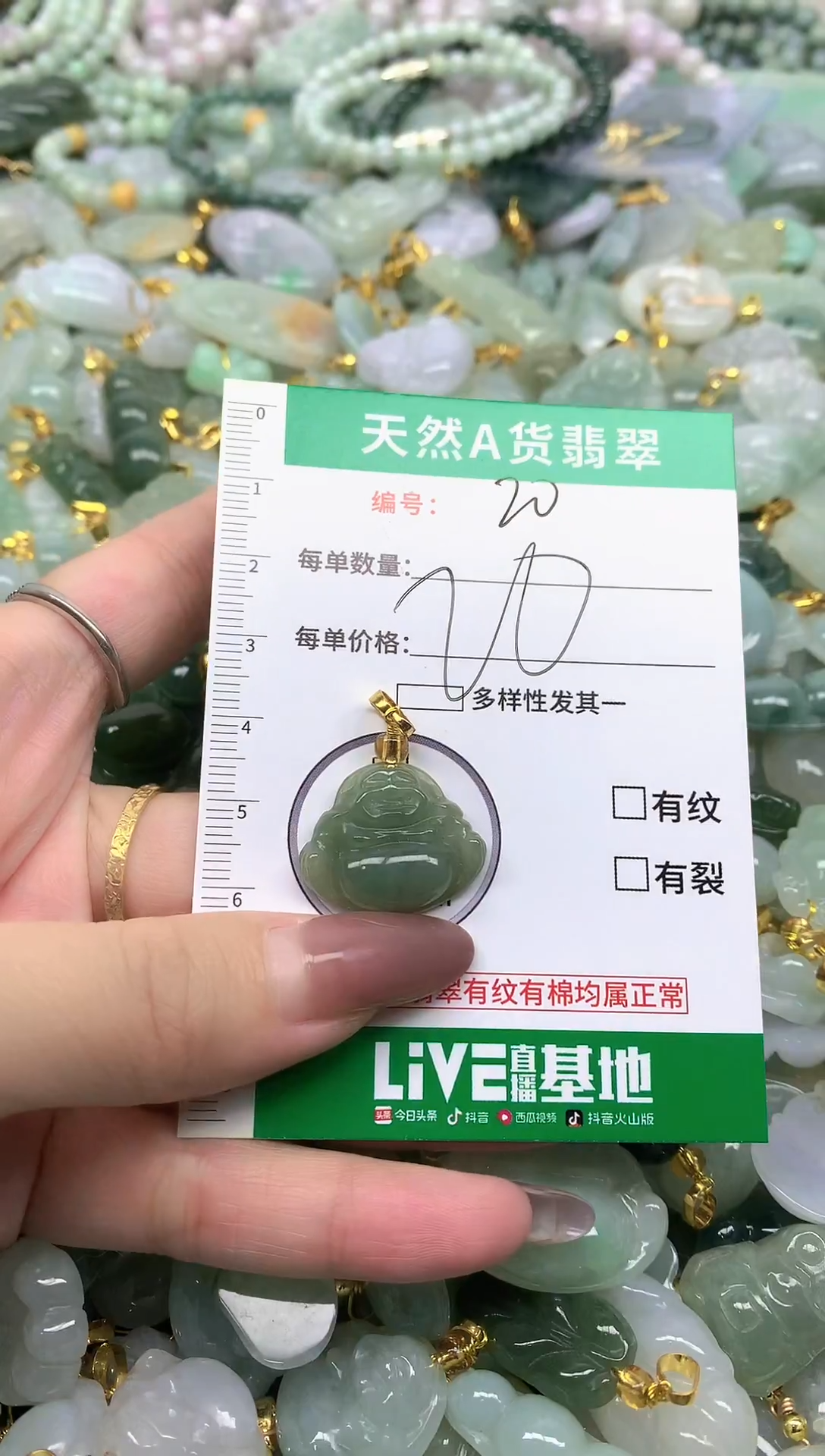 颈饰未镶嵌翡翠纯天然缅甸A货翡翠-20