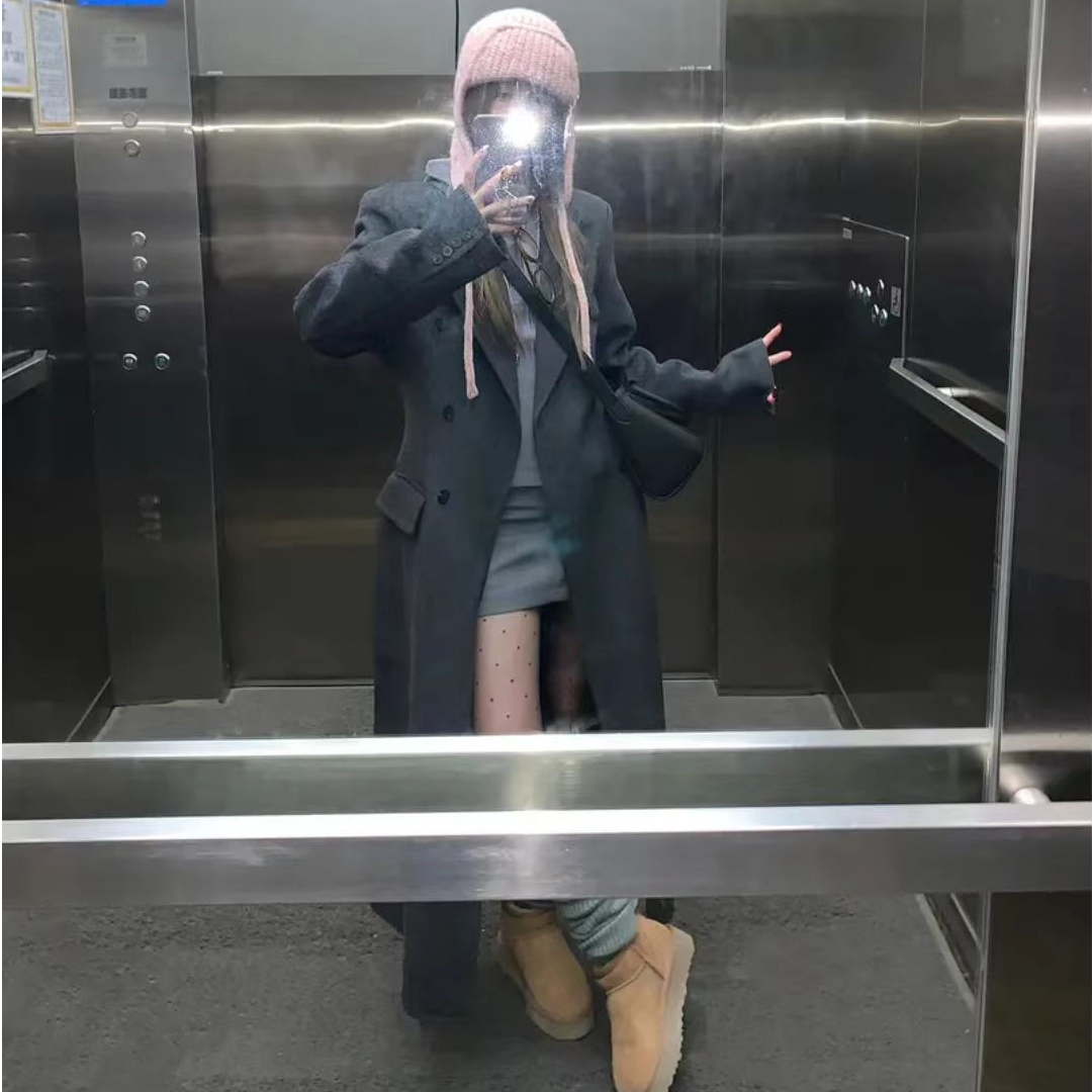 【高个子165以上加棉加厚】毛呢大衣气质秋冬长款中长款韩版大衣