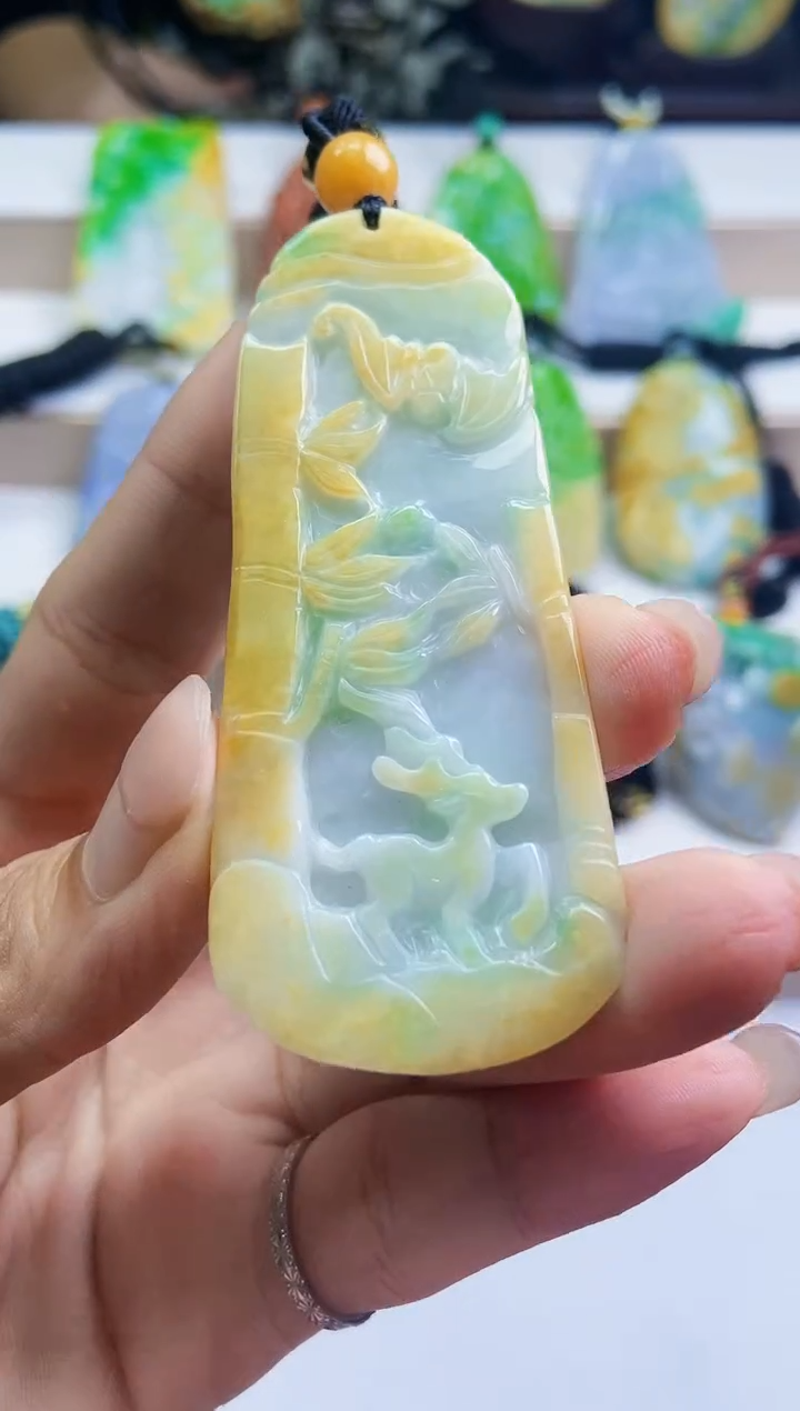 颈饰未镶嵌翡翠翡翠A货