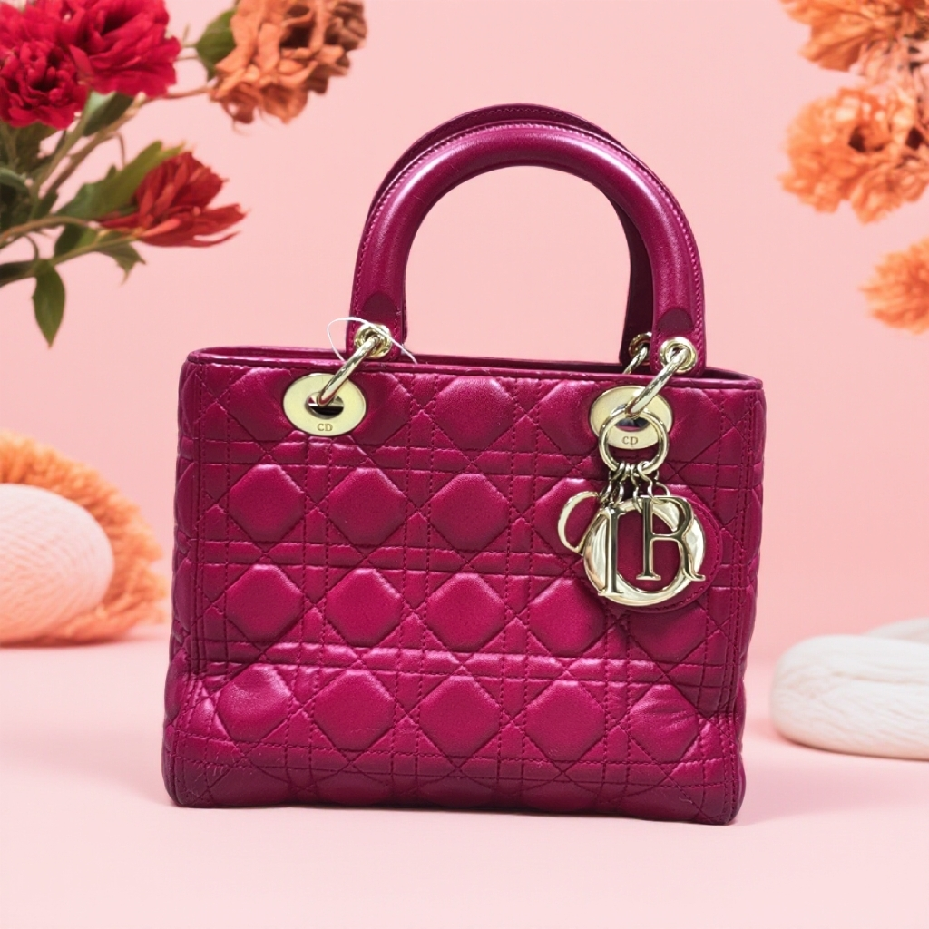 95新 DIOR/迪奥  玫粉色戴妃 1854 6849  