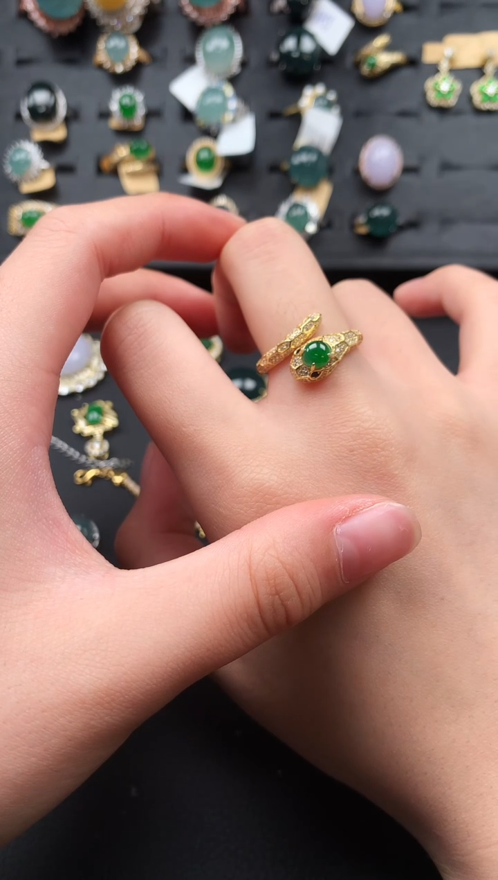 【闪购商品】翡翠戒指银S925镶嵌5126414