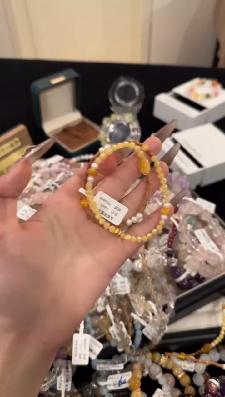 水晶手链合金蜜蜡x649