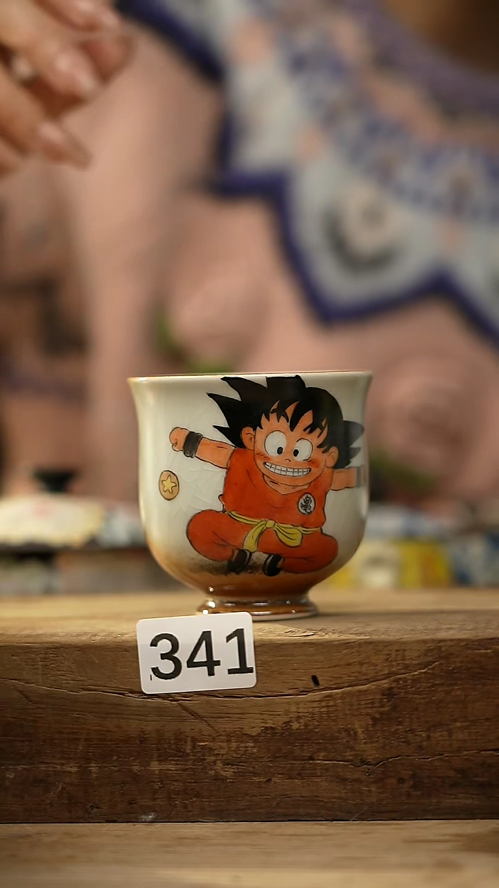 【闪购商品】瓷片设计师款 卡通手绘 柴烧 杯