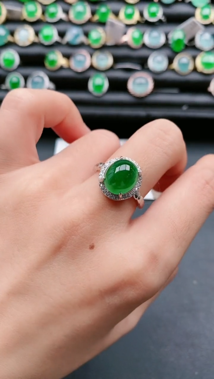 【闪购商品】翡翠戒指银S925镶嵌11111111