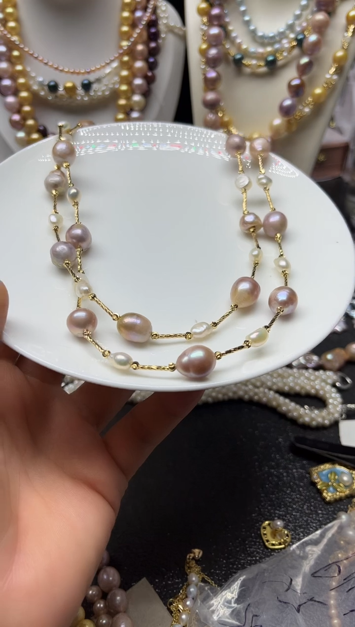 淡水珍珠未镶嵌颈饰多人