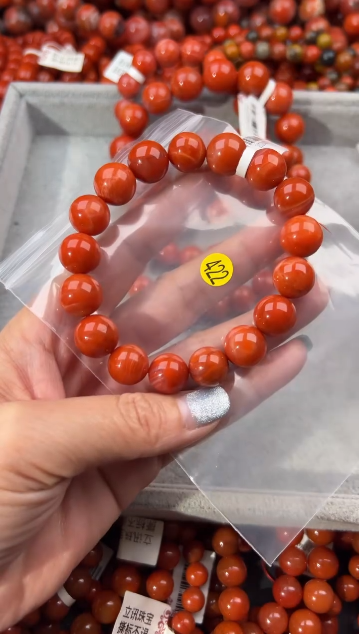 未镶嵌手串南红玛瑙12+