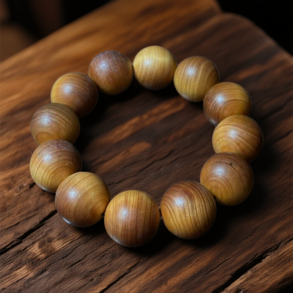 精品崖柏水波纹单圈019（无礼盒）