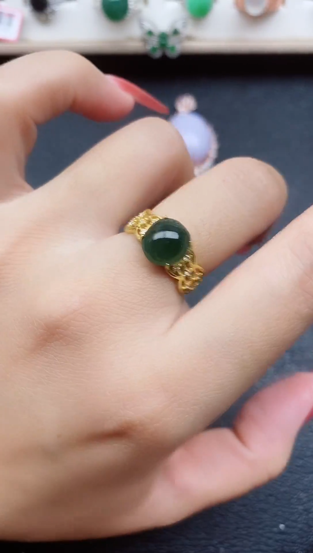【闪购商品】翡翠戒指银S925镶嵌11111