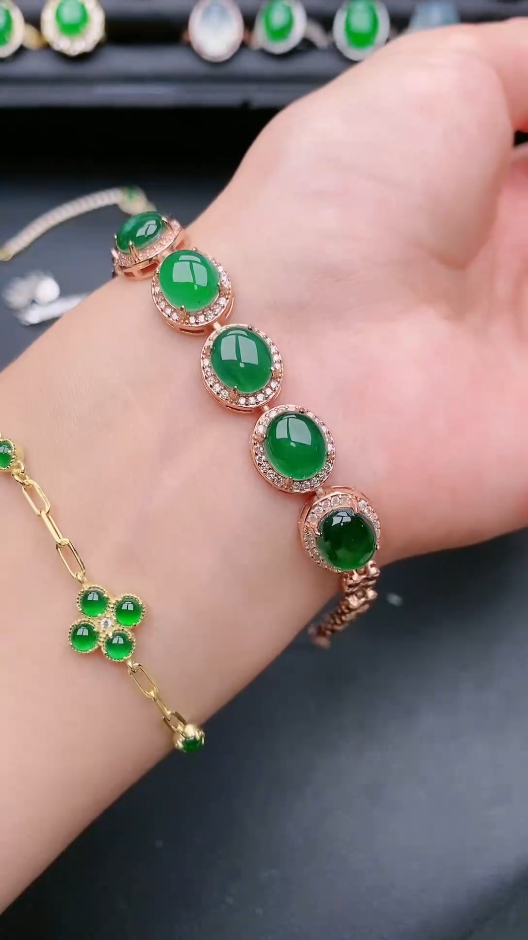 翡翠戒指银S925镶嵌111111