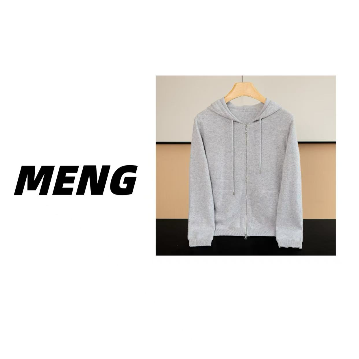 【1988系列-小山羊绒】‘’BC款‘’ 女士  顶奢纱线 连帽羊绒衫