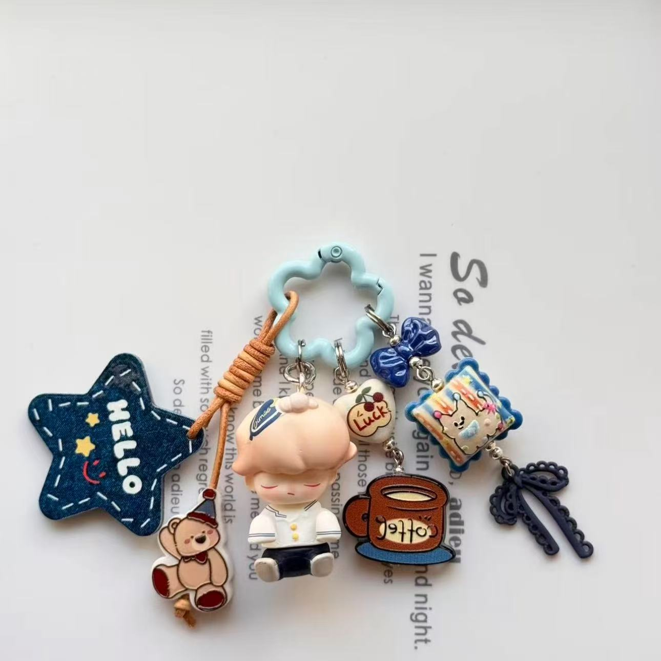 diy串珠手机链挂件萌粒【A1-A200】