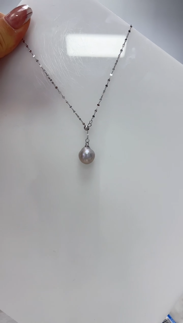 【闪购商品】淡水珍珠DA银S925镶嵌套链 B659