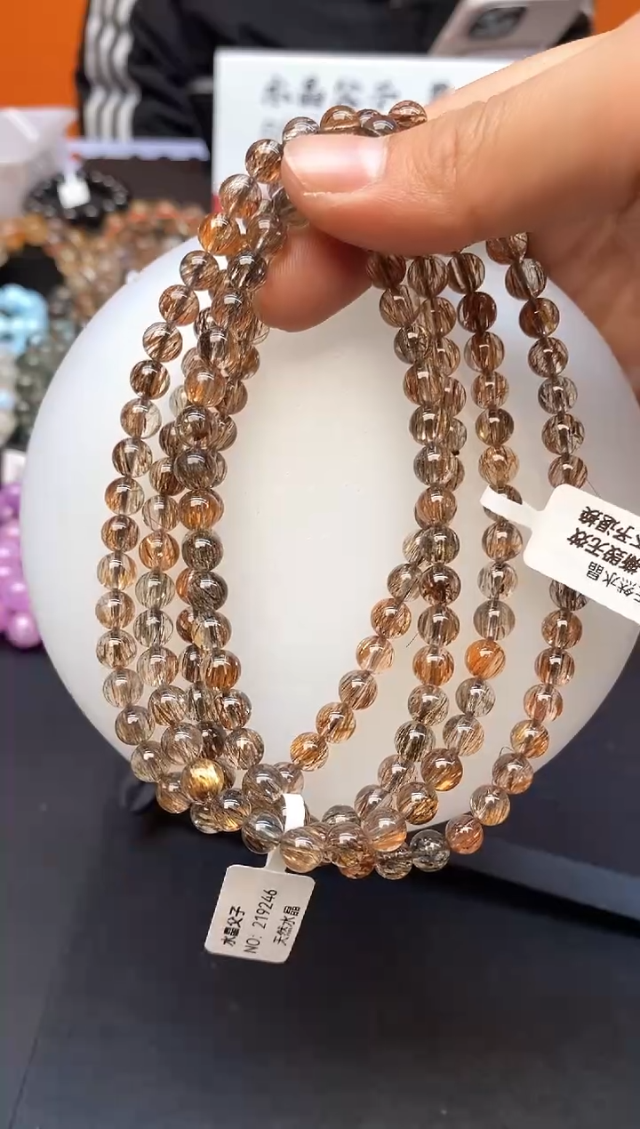 【闪购商品】水晶手链未镶嵌65 黑金超多圈 多样性发其一