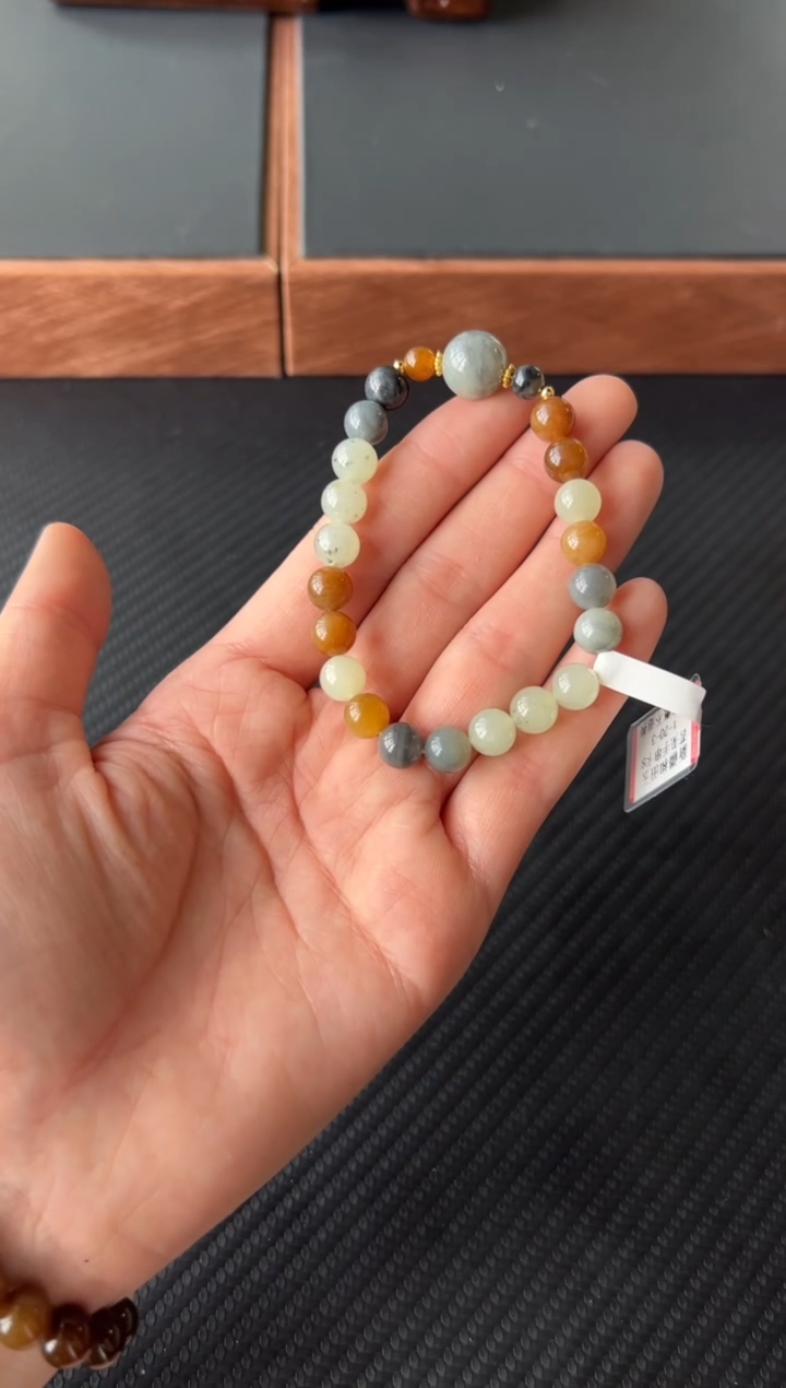 【闪购商品】和田玉手串未镶嵌若羌微色差卡8