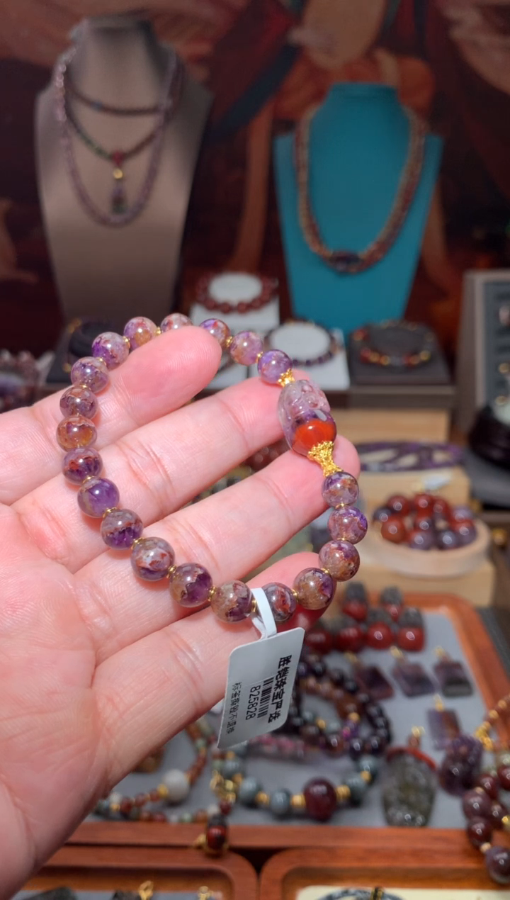 未镶嵌珠宝半成品水晶唐*红极光貔貅手串