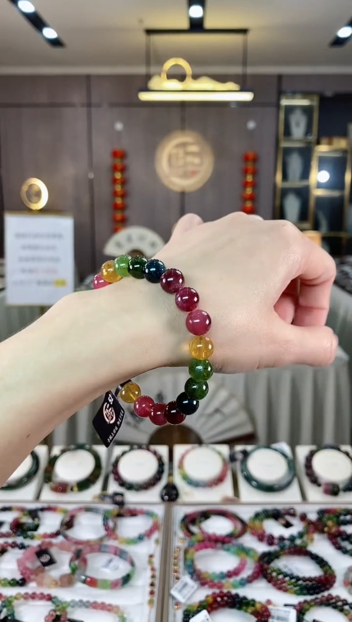 【闪购商品】碧玺单圈手串9mm+未镶嵌（多样性发一条）hon