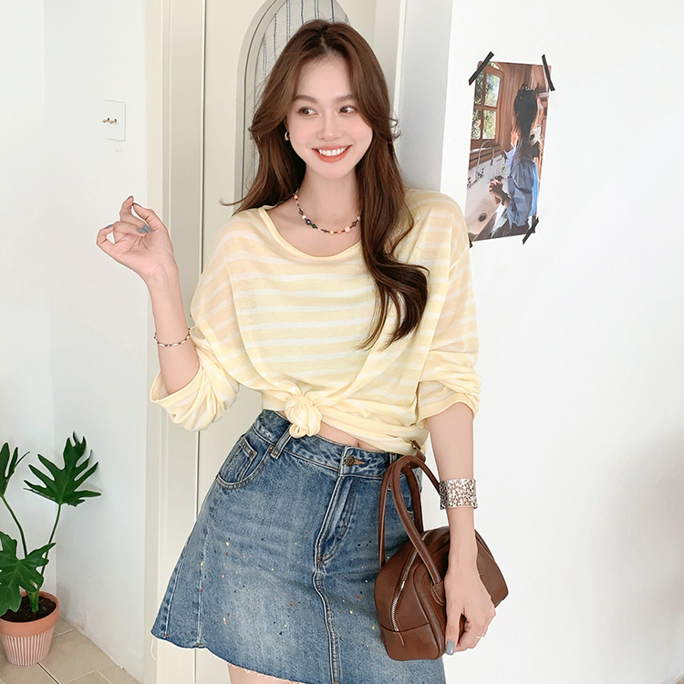 美洋MEIYANG 彩绘牛仔半裙 艺术个性！手工点墨A字半身短裙