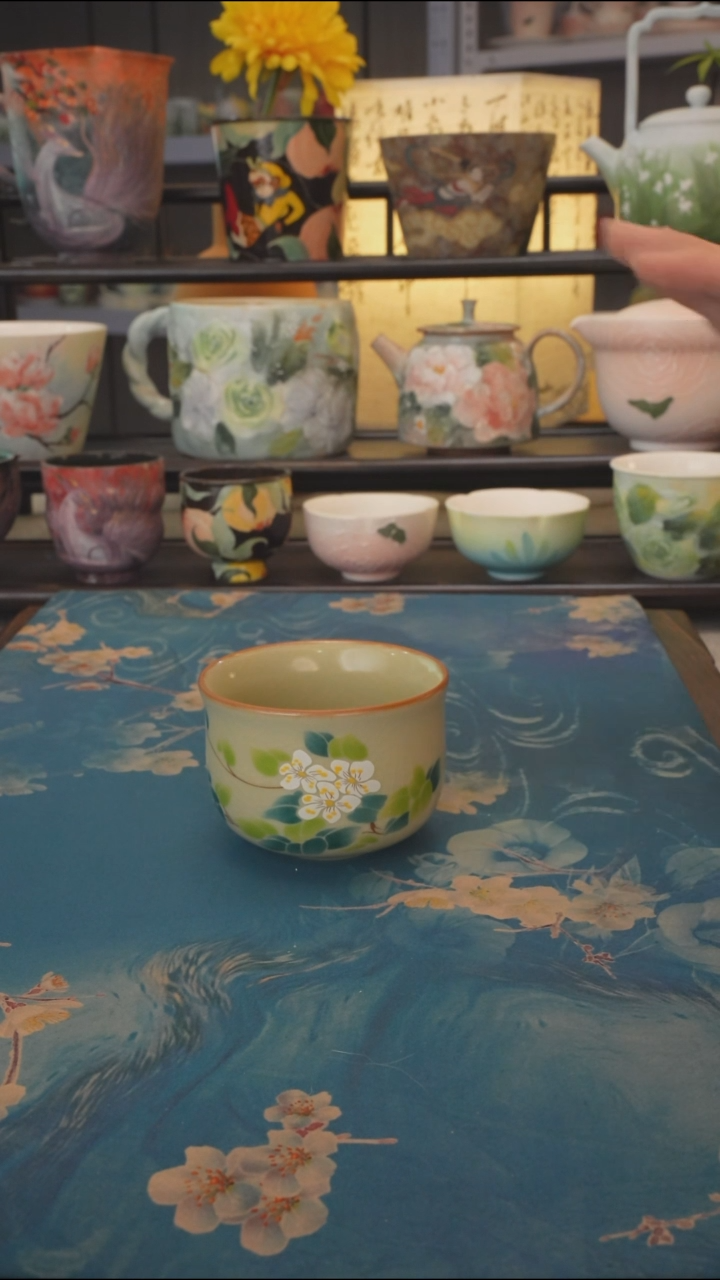 福利品 山茶花品茗杯