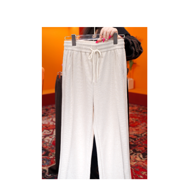 TT杭州专柜 高腰女裤 冬季款 加绒直筒长裤C-0004