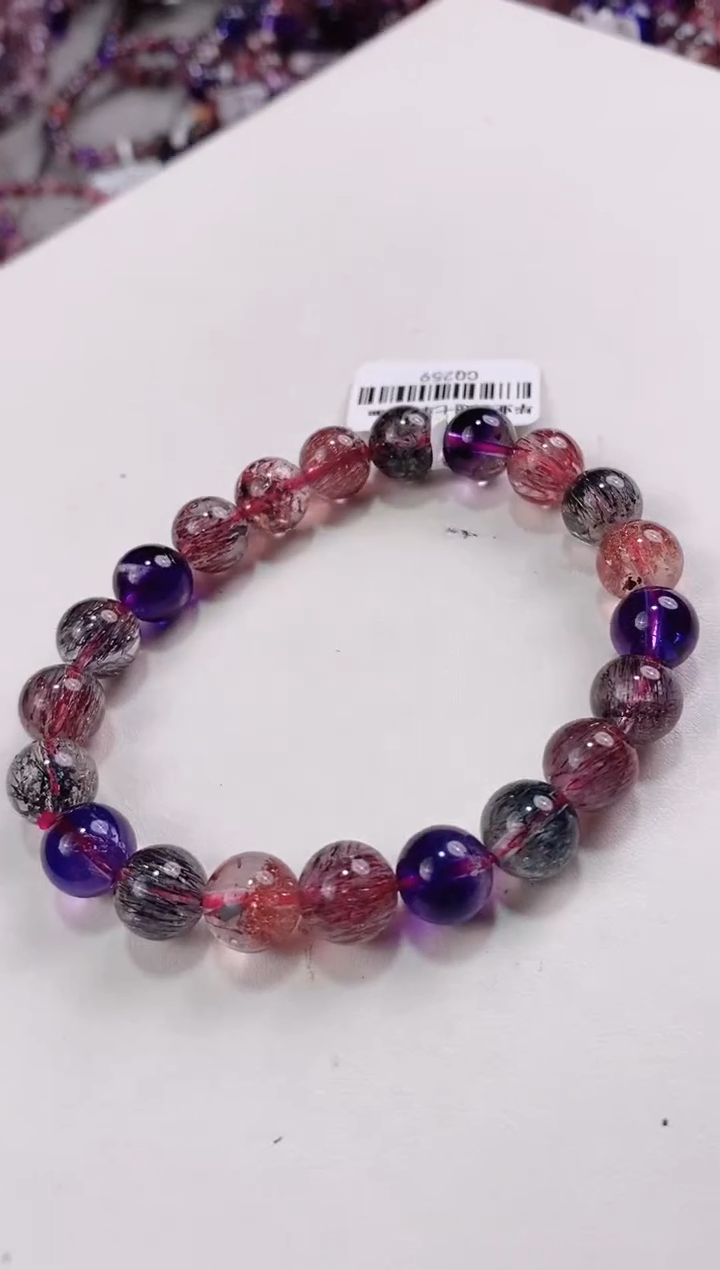 【闪购商品】水晶手链未镶嵌9mm多人多样性发其一