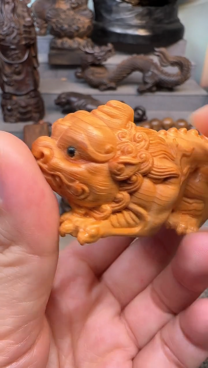 【闪购商品】柏木（崖柏）太行崖柏长貔貅手把件