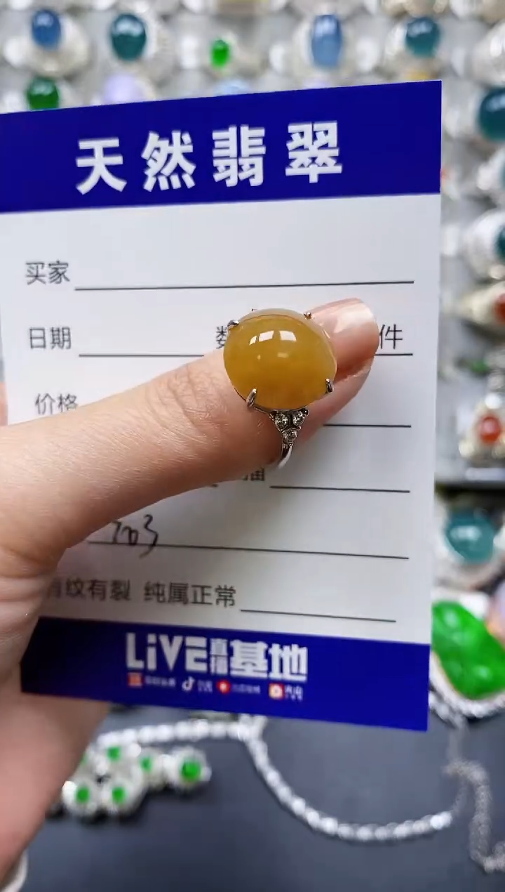 【闪购商品】翡翠戒指银S925镶嵌0303