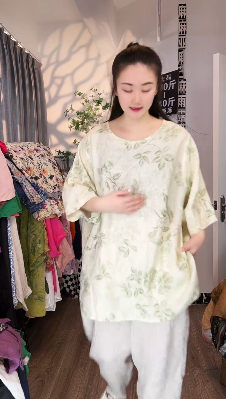 亚麻汉麻苎麻大码女装系列；140斤-250斤。