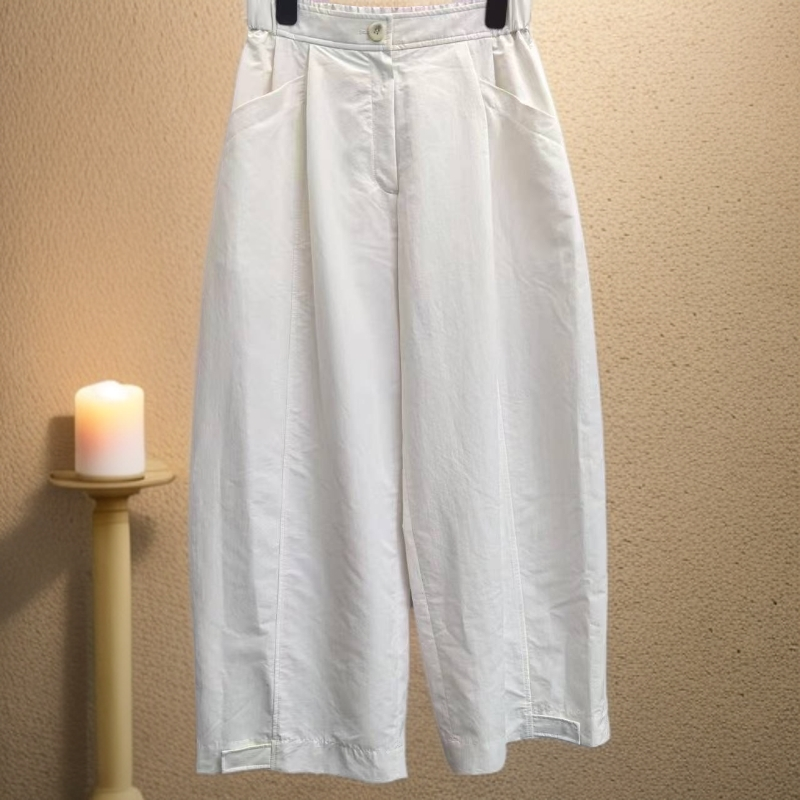 闪闪兒 法式洋气工装休闲裤女2025夏季九分弯刀长裤2205