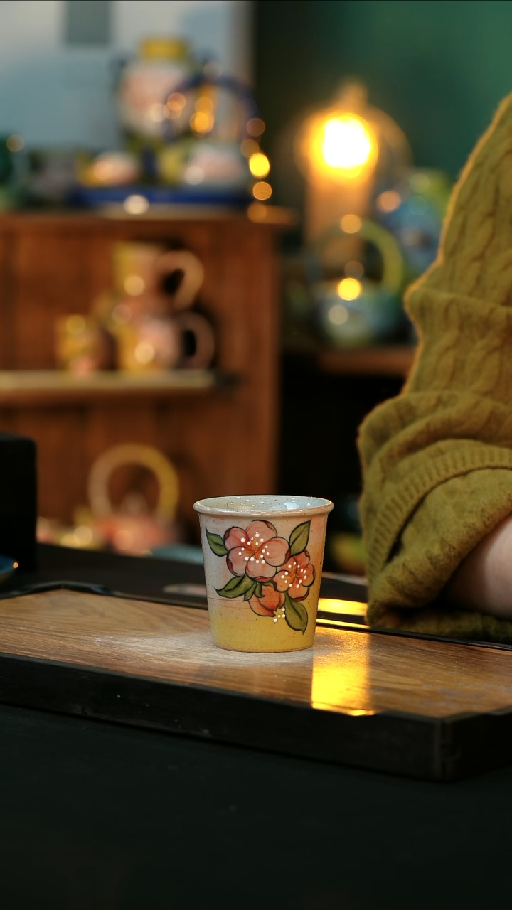 【闪购商品】杯手绘心瓷陶瓷浮力