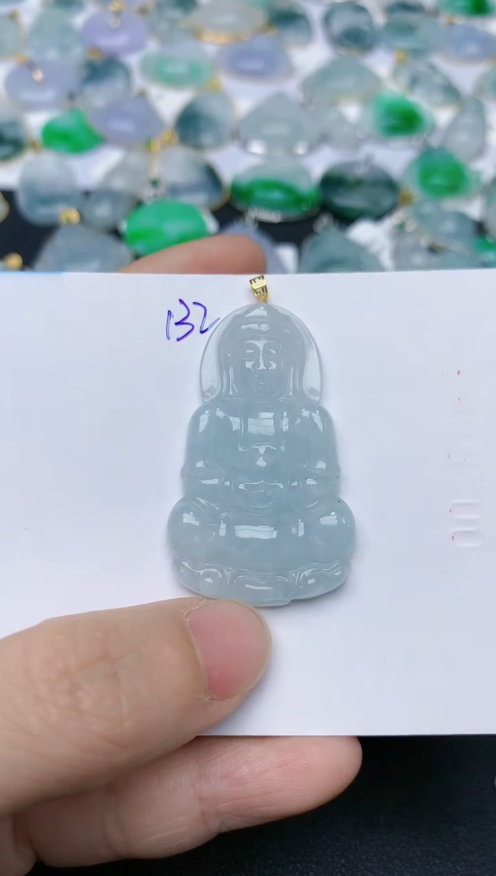 【闪购商品】翡翠颈饰18K金镶嵌天然翡翠A货