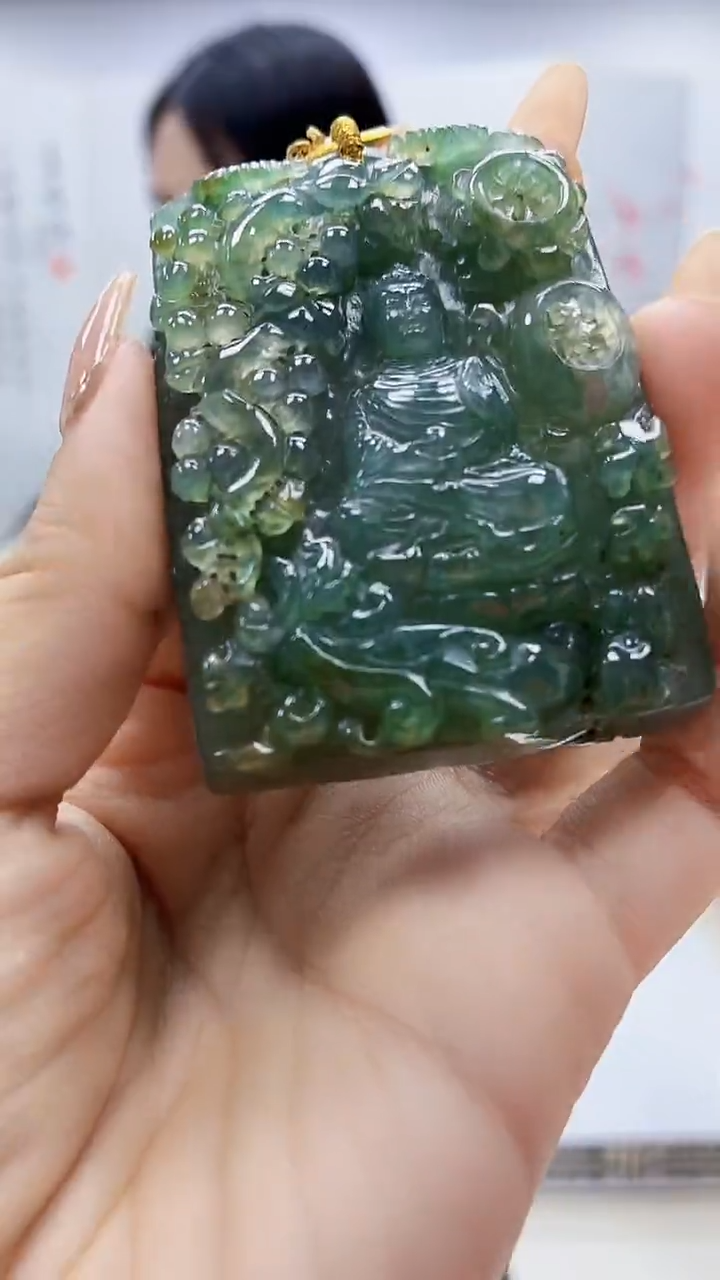 未镶嵌定制翡翠3495ty-毛货挂件38