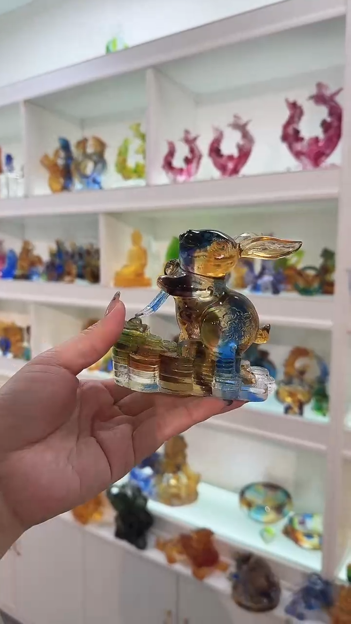 手工艺品琉璃兔子